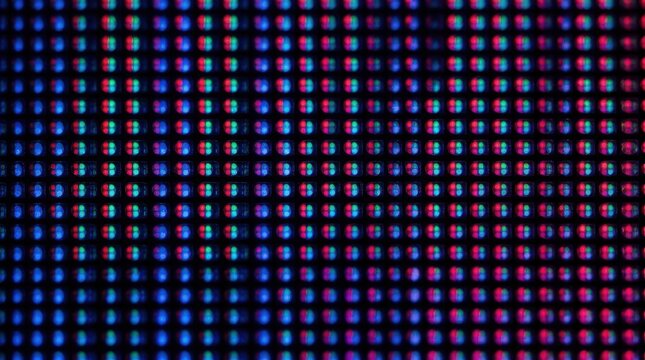 RGB diodes featuring an LED LCD screen texture for digital interfaces