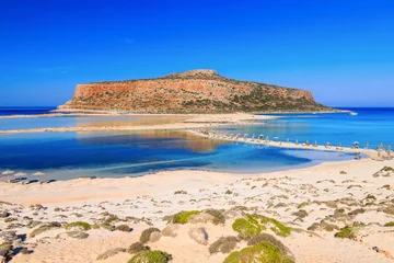 Crete, Greece. Balos Lagoon beach and Gramvousa island. © SCStock