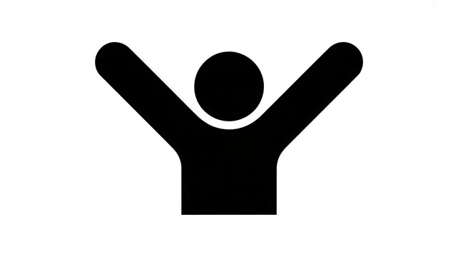 Joyful person with arms raised in celebration during a bright sunny day representing happiness and success