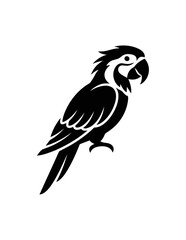 Fototapeta premium Minimalist Macaw Parrot Vector Illustration