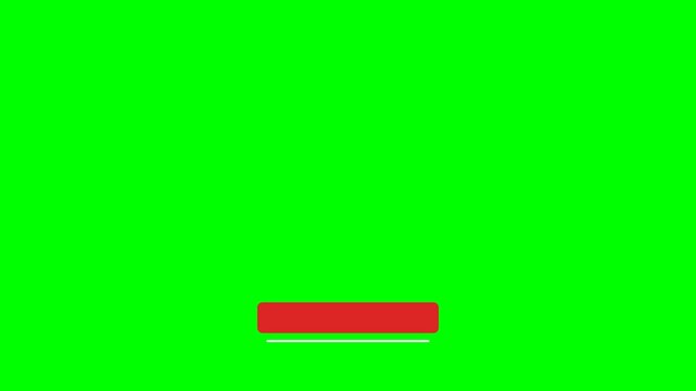 Red lower third notification bar featuring smooth motion graphics on a vibrant green screen backdrop for digital video projects