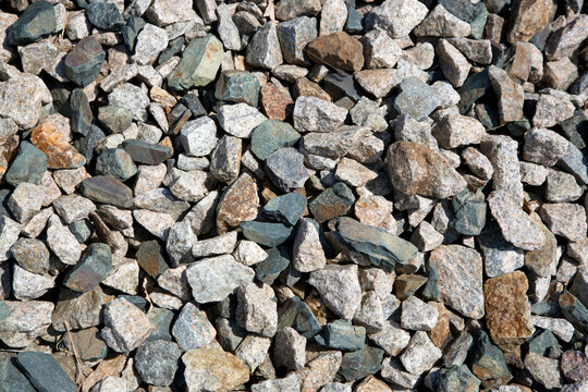 Close-up background of coarse gravel