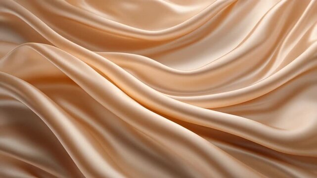 Ethereal white silk fabric sheets undulating in slow rhythmic motion creating vast sweeping curves for a calm luxury background footage