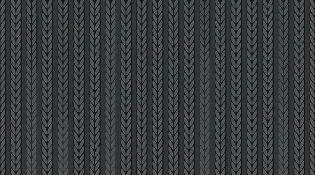 Charcoal grey geometric knitted braid pattern texture