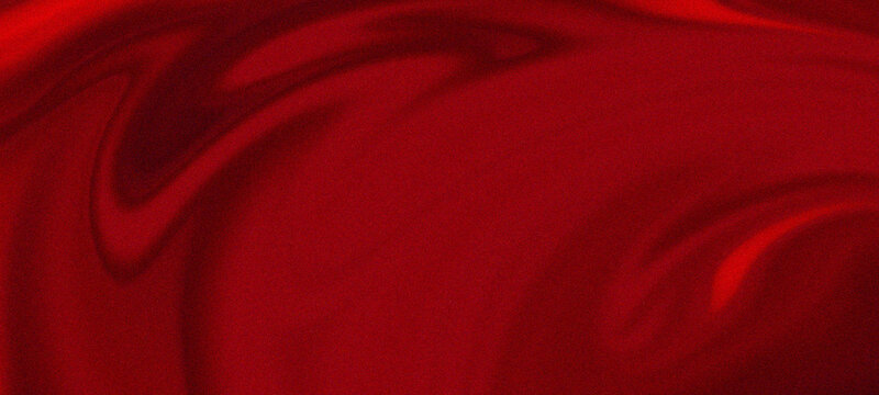 Red silk texture abstract background with liquid marble effect and grainy noise overlay for luxury design branding and modern wallpaper presentation projects creating elegant smooth atmosphere