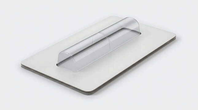 Empty plastic blister packaging card for small retail product display and protection.