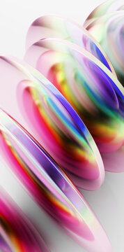 Colorful transparent glass plates with dispersion effect