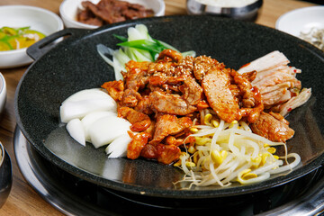 Fototapeta premium Korean spicy stir fried pork jeyuk bokkeum