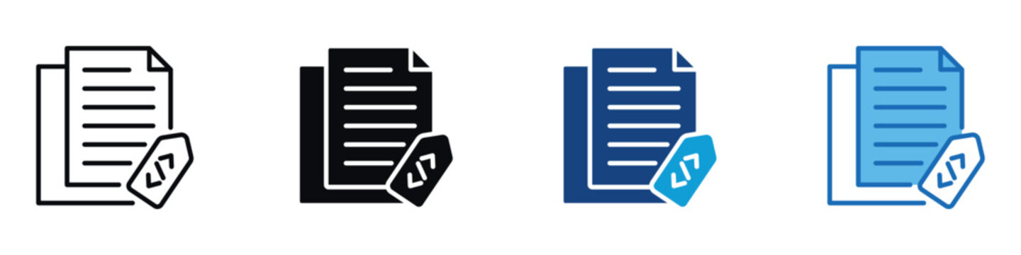 Metadata Icon Set Multiple Style Of