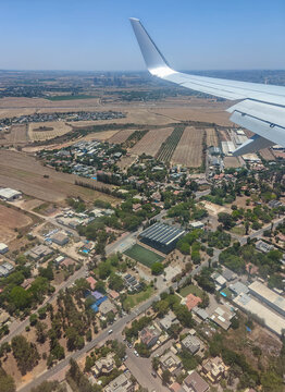 aerial view of gimzo moshav in israel