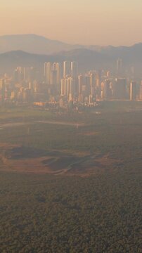 Ghansoli, Navi Mumbai, Maharashtra, India. Mumbai Metropolitan Region. Aerial View From Airplane