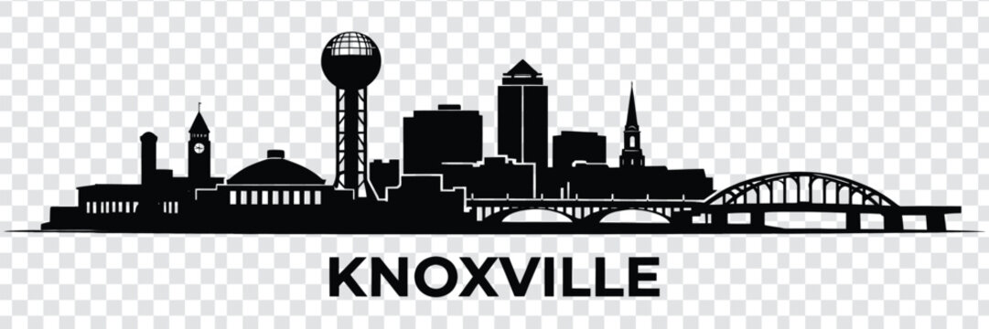 Knoxville tennessee city skyline silhouette vector illustration