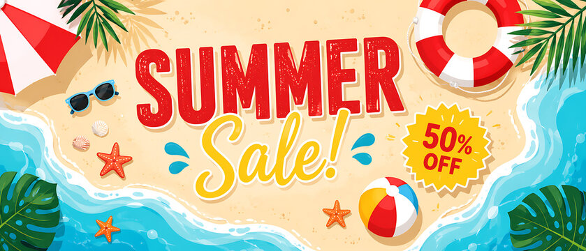 Summer sale editable text effect suitable to celebrate the summer event.