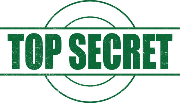 Confidential green rubber stamp marking documents as top secret indicating sensitive information protection
