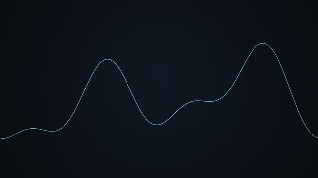White digital wave line signal frequency data graph technology background loop