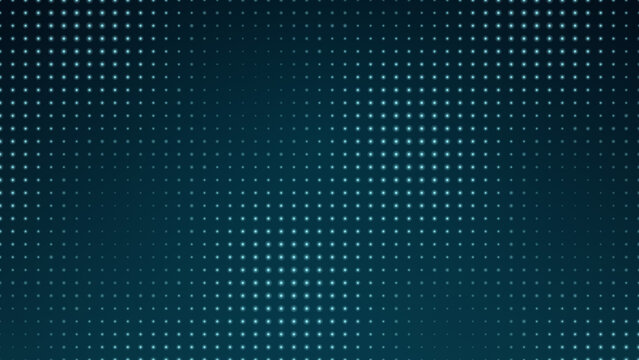 Teal glowing dot grid halftone pattern technology background