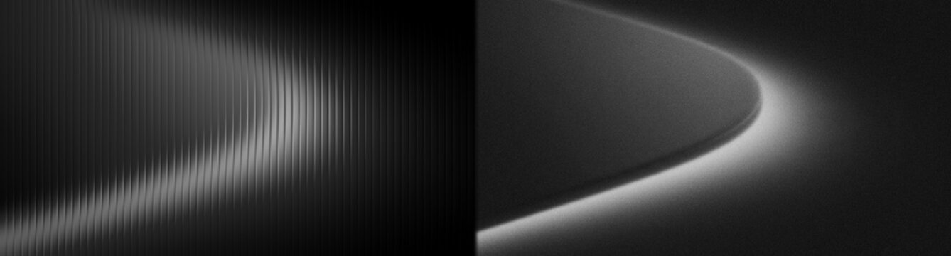Grain monochrome noice overlay ribbed glass curved path abstract background wallpaper texture for dynamic web backdrop banner