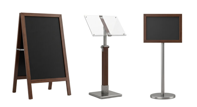 Blackboard stand and menu board sign set