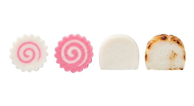 Japanese fish cake narutomaki and chikuwa set