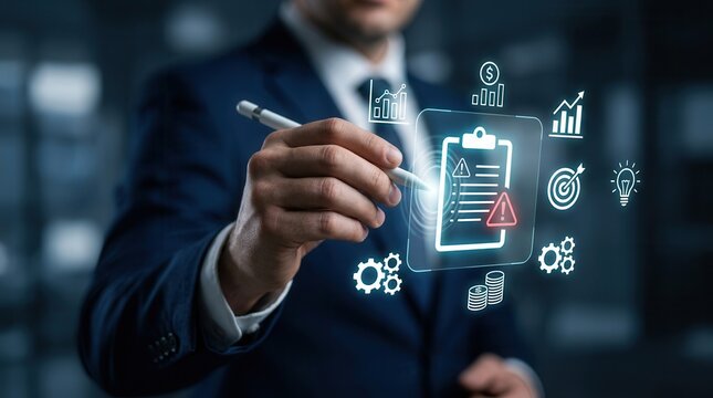 Risk management control and business evaluation concept for risky investments.