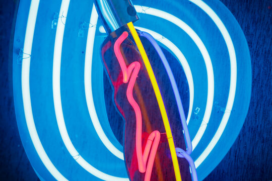 Abstract Neon Sign Detail