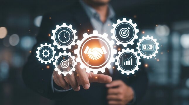 Strategic M&A asset business acquisition and amalgamation model for development.