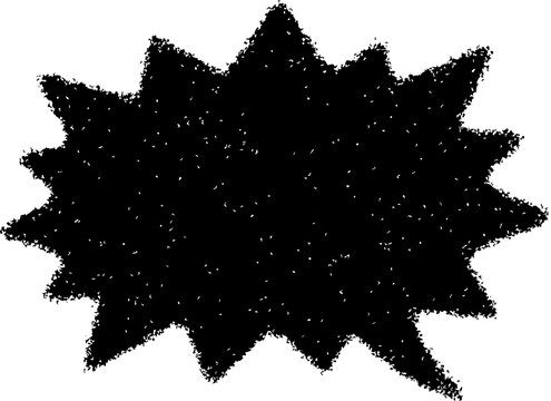 Handdrawn comic book explosion burst speech bubble