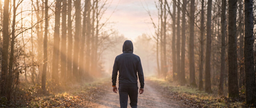 Quiet sunrise walk as a longevity biohacking habit