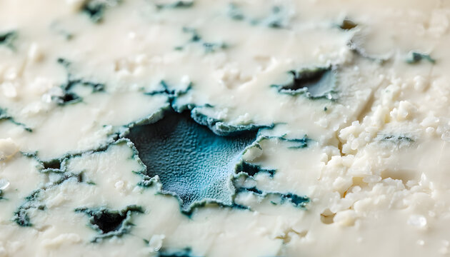 Textura de queso azul mostrando vetas y consistencia