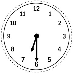 Fototapeta premium Clock Time Craft Elements PNG | Individual Transparent Analog Clock Clipart Showing Different Times, Telling Time Clock Faces, Math Center Activities, Classroom Learning Resources & Printable Educatio