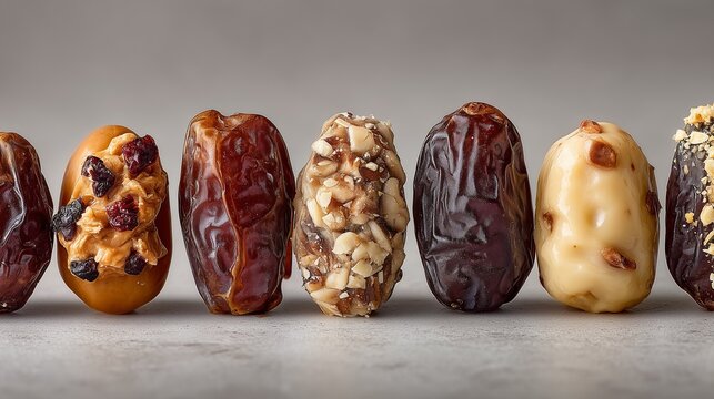 Sweet dates stuffed with crunchy nuts and smooth peanut butter for a decadent bite