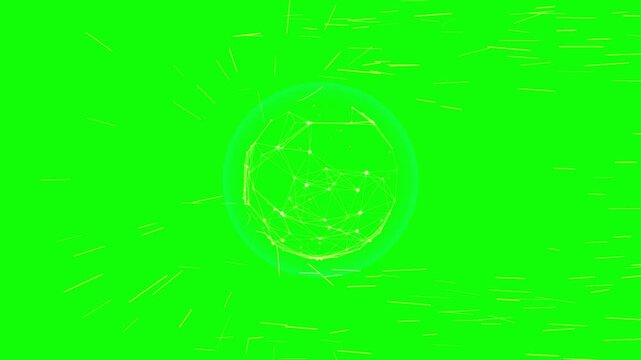 Abstract Green Background with Glass Globe Earth Bubble Blue World Map Vector Design for Global Business Nature Environment and Internet Concept