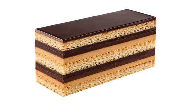 Opera Cake Slice with Chocolate Layers
