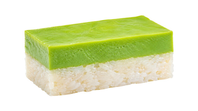 Seri Muka Kuih Slice with Pandan Custard and Glutinous Rice
