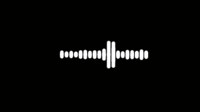 music equalizer display loop. audio visualization motion graphic. minimalist audio spectrum visualizer. graphic representation of a soundwave.....