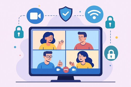 Secure video conferencing with multiple participants