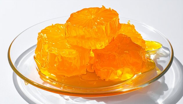 Honeycomb on Plate Offers Natural Sweetness and Healthy Lifestyle