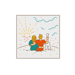 Enjoying the sunset together
