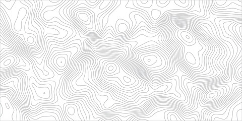 Seamless abstract contour map pattern with black and white flowing lines, representing geographic elevation, liquid terrain motion, and wood grain textures in modern minimalist vector design. © Hasan