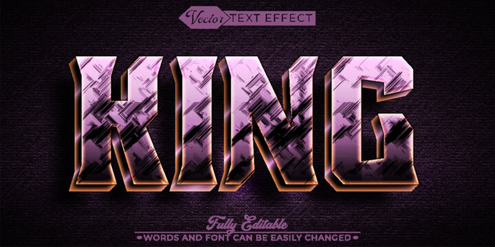  Royal King Medieval Crown Typography Vector Fully Editable Smart Object Text Effect