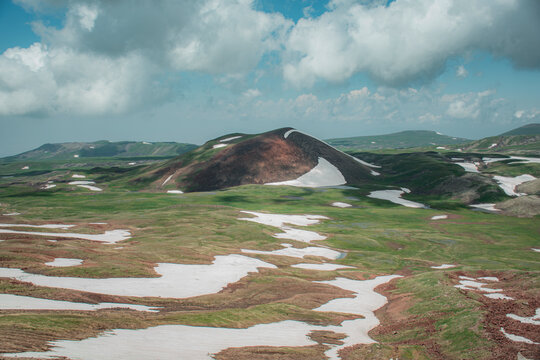 glacier in the mountains