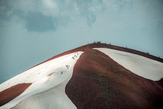 mountain landscape with snow