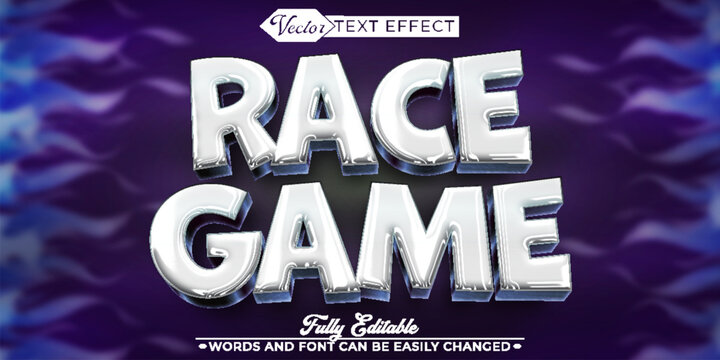 Extreme Racing Game Speed Typography Vector Fully Editable Smart Object Text Effect