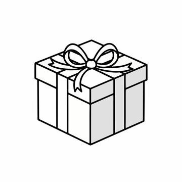 Gift box with ribbon and bow