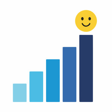 Happy customer satisfaction graph