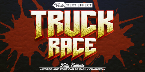  Extreme Truck Racing Offroad Typography Vector Fully Editable Smart Object Text Effect © Anka Design