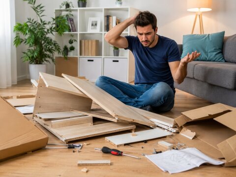 Flat-pack furniture collapsing during home assembly