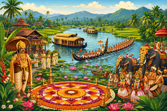 Happy Onam Thiruvonam Thiru Onam Kerala Onam Harvest Festival Celebration Onashamsakal Onam Ashamsakal Mahabali, Maveli Festival King Mahabali Vamana Jayanti 