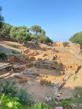 Ancient archaeological ruins at Chellah in Rabat, Morocco