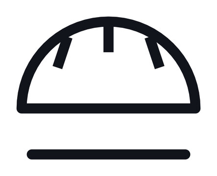 Bakery Bread line icon. Editable stroke black and white bakery bread symbol. Minimal thin line business and technology pictogram, ideal for website, mobile app and presentation use.